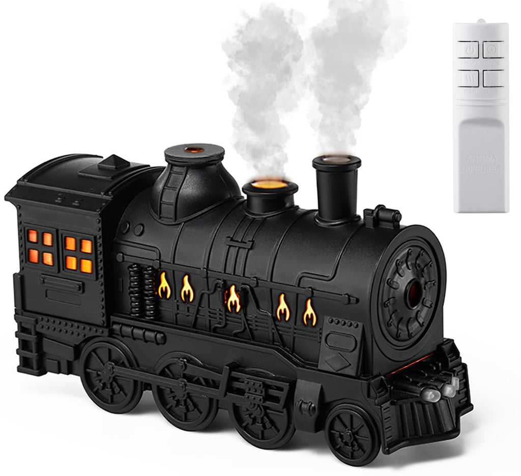 Cool Mist Train Humidifier – Portable Mini Train Essential Oil Diffuser (300ml)