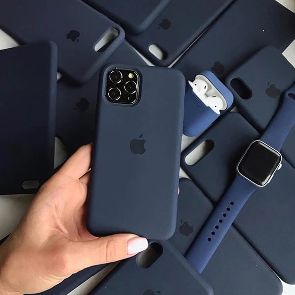 Pacific blue liquid silicone case for Iphone