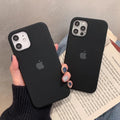 Black liquid silicone case for Iphone