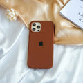 Brown liquid silicone case for Iphone
