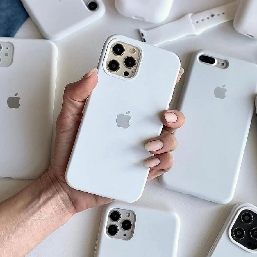 White liquid silicone case for Iphone