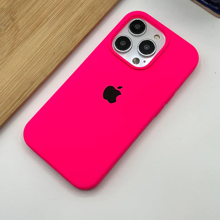 Hot pink liquid silicone case for Iphone