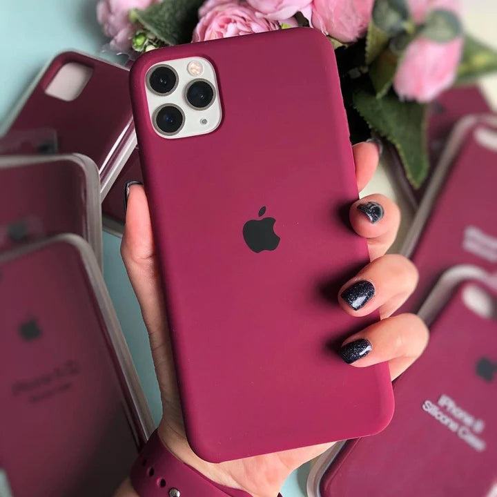 Wine liquid silicone case for Iphone