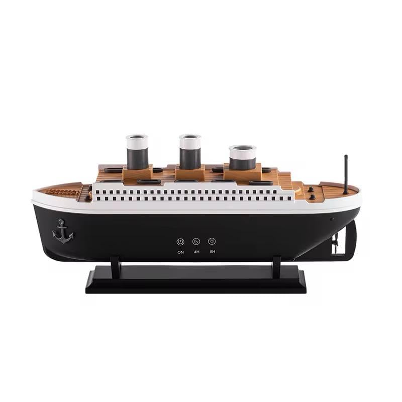 Titanic Steam Ship Humidifier Diffuser – Ultrasonic Cool Mist Aroma Diffuser with Multicolor LED Lights