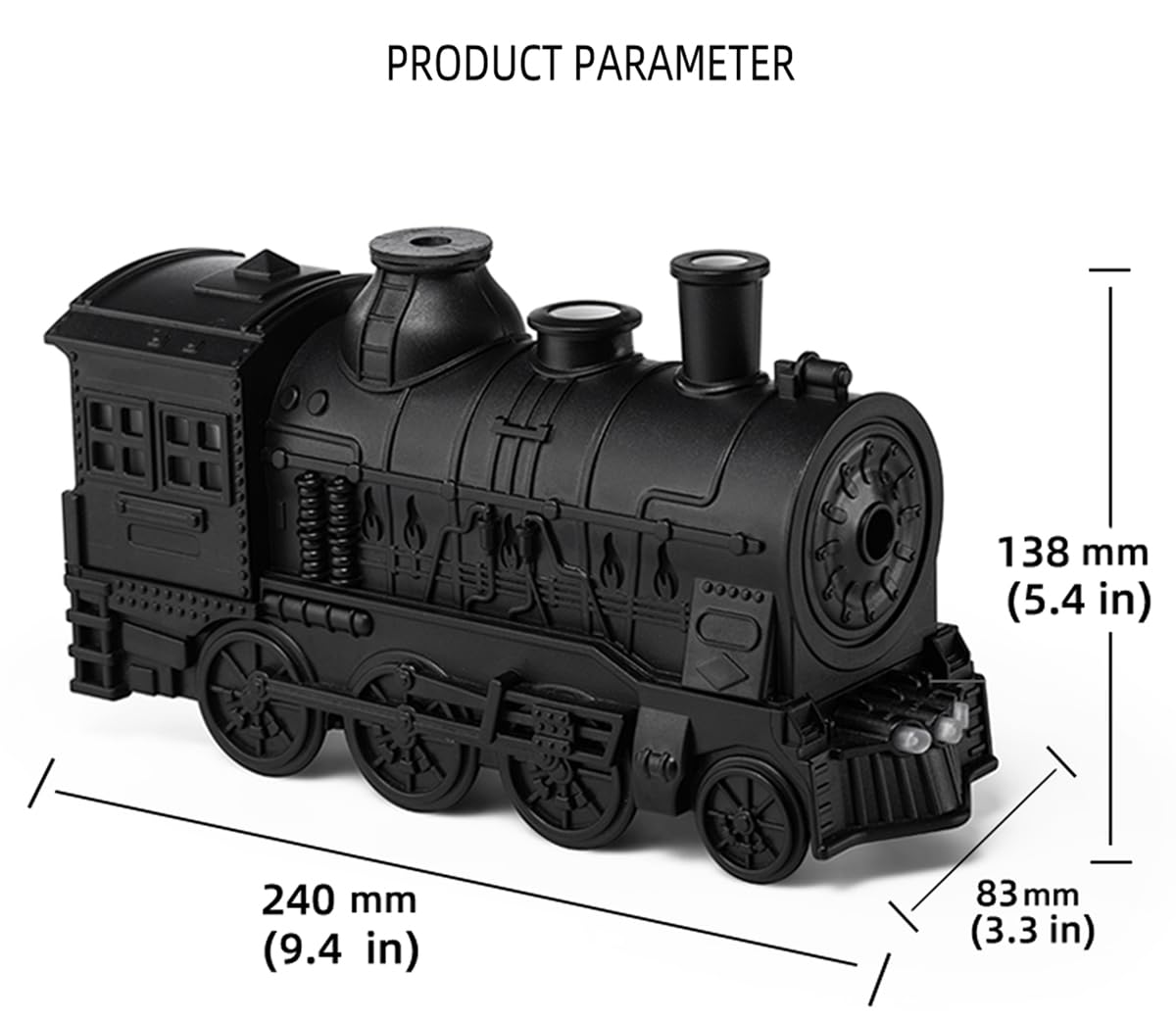 Cool Mist Train Humidifier – Portable Mini Train Essential Oil Diffuser (300ml)
