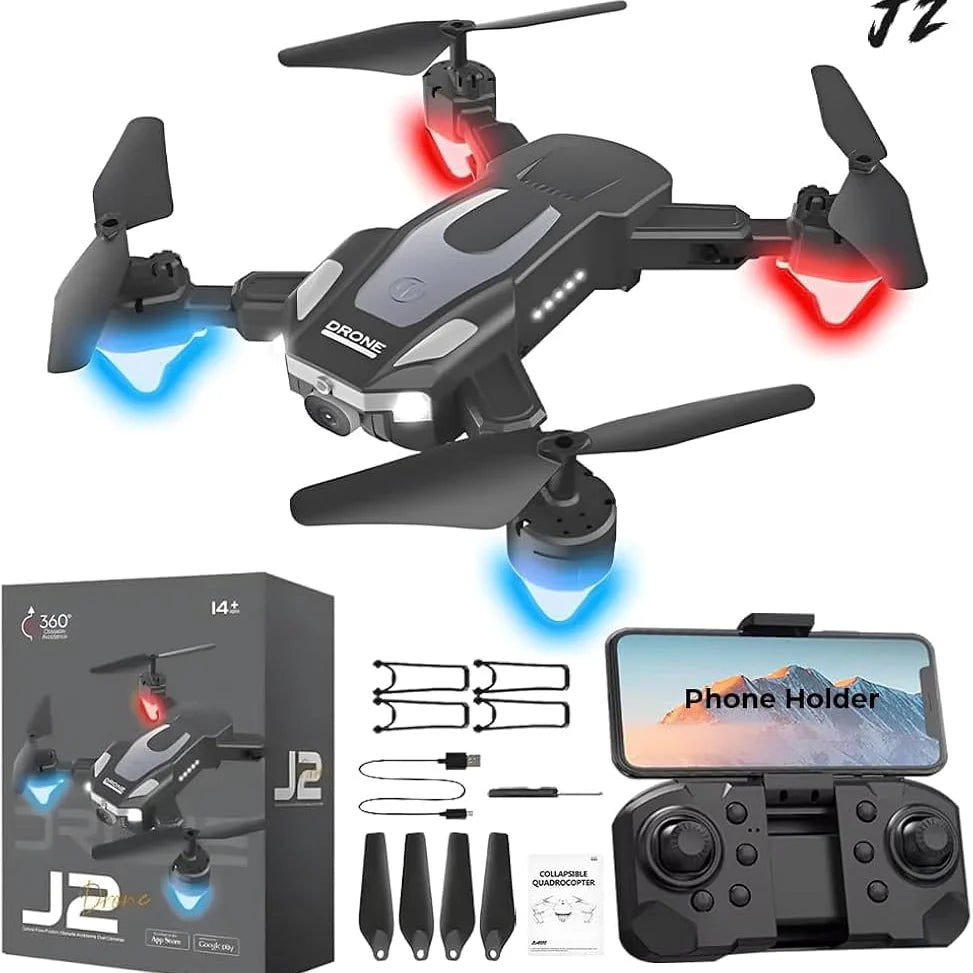 J-2 Dual Foldable RC Drone – Smart, Compact & Easy to Fly
